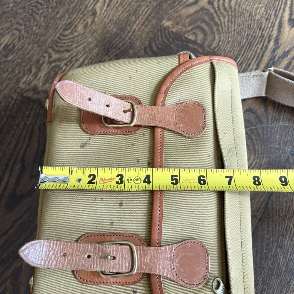 Vintage Billingham Series 3 Shoulder Camera Bag Khaki Canvas Leather Messenger